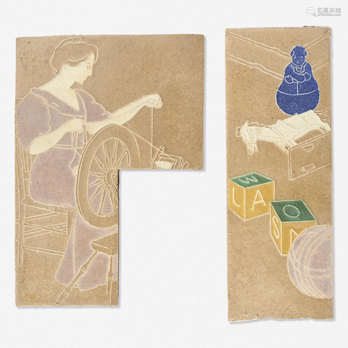 Grueby Faience Company, tile fragments