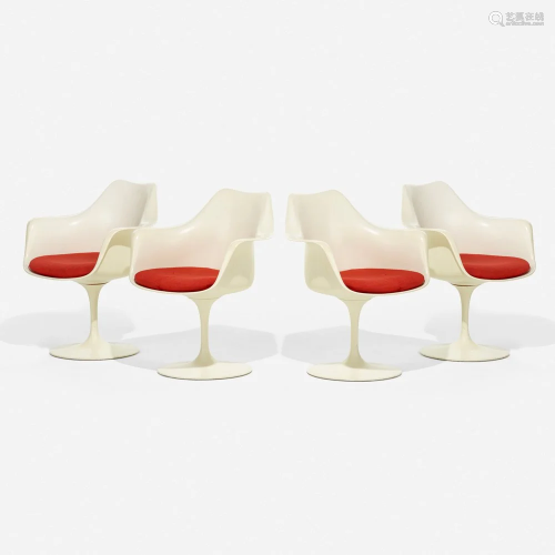Eero Saarinen, four Tulip chairs
