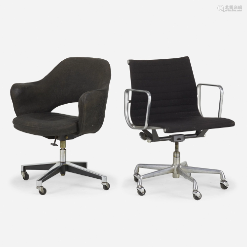 Charles Eames and Eero Saarinen, two chairs