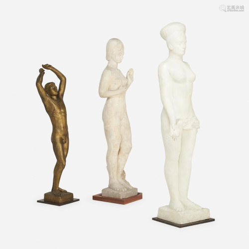 Pierre Alfred Noel Cazaubon, three sculptures