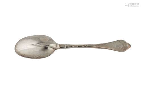 A Queen Anne Britannia standard silver table spoon, London 1702 by Henry Greene (reg. 31st August