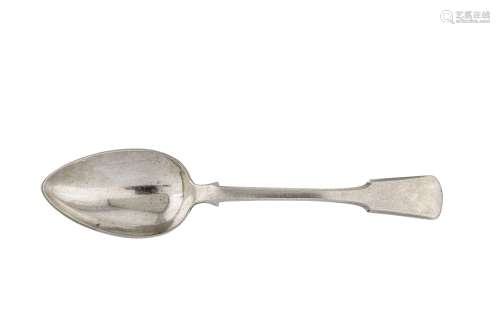 A late 19th century Maltese 917 standard silver table spoon, 1889 by Alfredo Vassallo Cremona (reg.