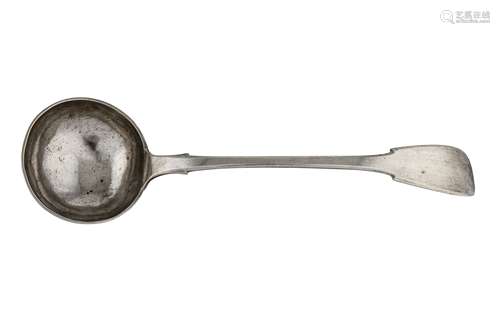 A mid-19th century Maltese 875 standard silver soup ladle, Valetta 1854 by Michelle Calleja (reg.