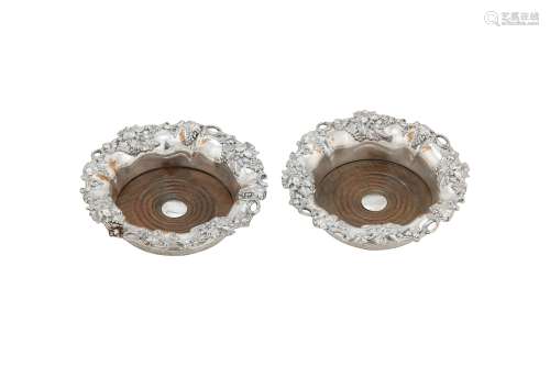 A pair of George IV Old Sheffield Silver Plate wine coaters, circa 1830