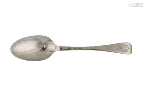 A George III Scottish provincial silver table spoon, Glasgow circa 1770 by Adam Graham (active 1763-