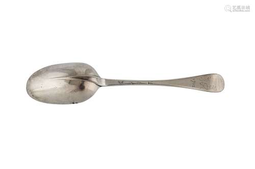 A George I Scottish sterling silver tablespoon, Edinburgh 1719 by Alexander Kincaid (reg. 1692)