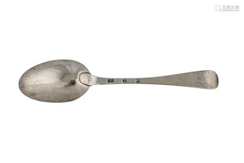 A George III Scottish provincial silver tablespoon, Glasgow circa 1760 by George Milne & John