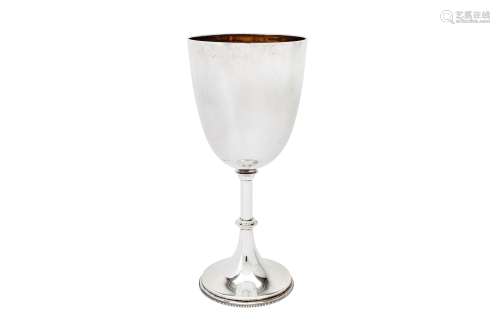 A Victorian sterling silver trophy goblet, Sheffield 1894 by Mappin & Webb