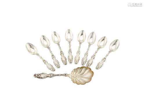 A selection of American sterling silver lily pattern flatware, by Whiting