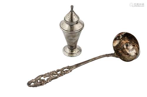 An early 20th century Norwegian 835 standard silver soup ladle, Kragerø circa 1920 by Brødrene