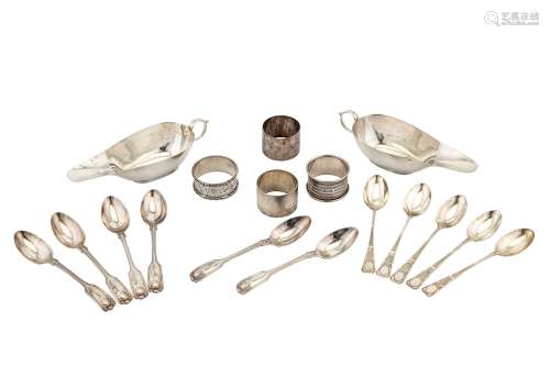 A mixed group of sterling silver