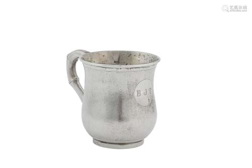 An early 20th century Chinese Export christening mug, Canton circa 1920 retailed by Hung Chong