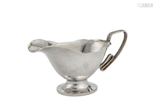 An early 20th century Chinese Export silver sauce boat, probably Shanghai circa 1930
