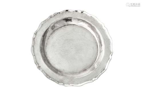 A 19th / 20th century Spanish colonial unmarked silver dish