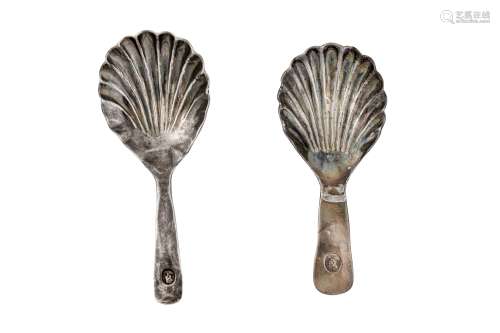 Two Elizabeth II sterling silver hand crafted caddy spoons, London 1952 and 1953 by Kennelm Armytage