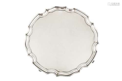A George V sterling silver salver, Sheffield 1924 by Mappin and Webb