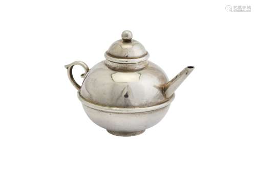 A Victorian sterling silver miniature or ‘Toy’ teapot, Birmingham 1895 by J.W (untraced)