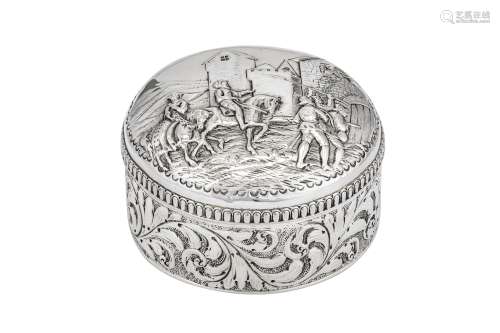 A Victorian sterling silver dressing table box, London 1886 by J.B (unidentified)