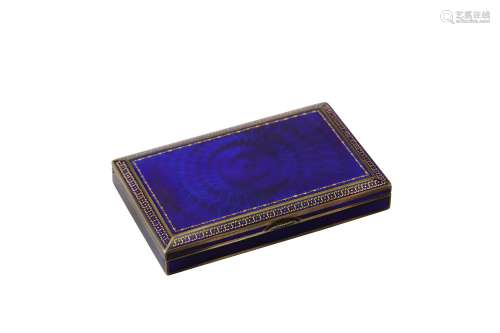 An early 20th century Austrian 900 standard silver and guilloche enamel cigarette case, Vienna post-