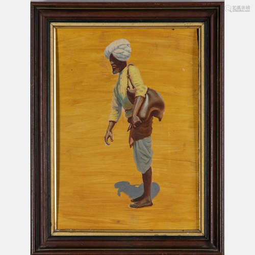 Artist Unknown (20th Century) Arabian Figure, Oil on