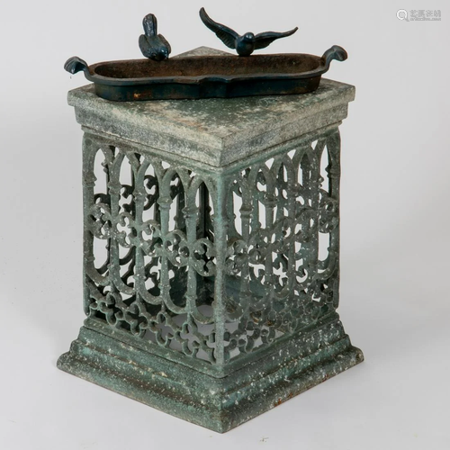 An Aluminum Garden Pedestal, 20th Century,