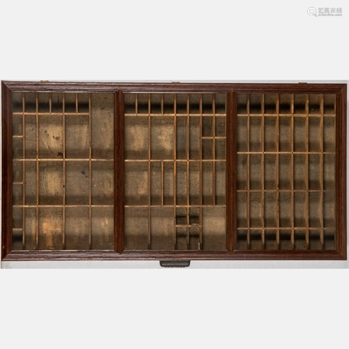 A Hamilton Framed Typeset Drawer, 20th Century.