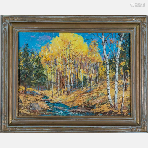 Eugene Bonfanti Thurston (1896-1993) Ruidoso Aspens on