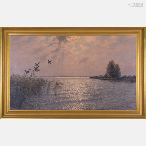 Jacobus Leonardus Van Der Meide ( 1910-2002) Lake …