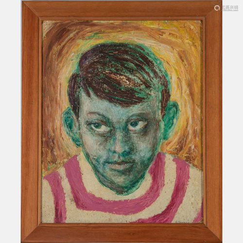 V. Gorman (20th Century) Portrait of a Boy, Oil…