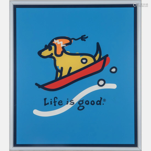 A Life is Good Framed Poster, 20th Century.