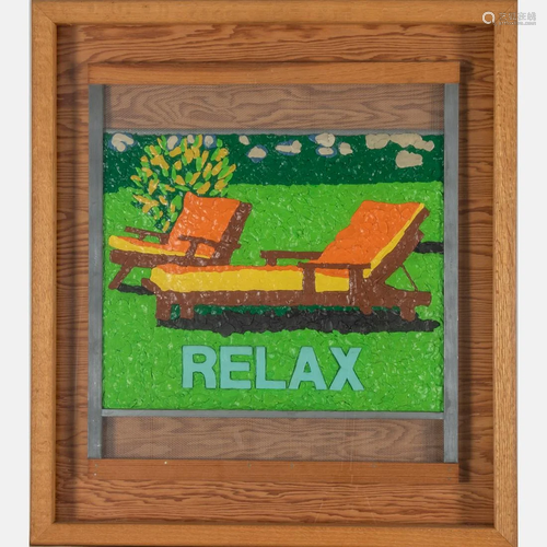 Les Levine (b. 1935) Relax, Plasticine mixed media.