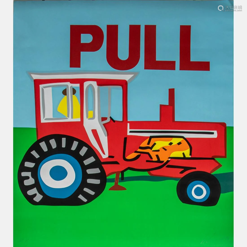 Les Levine (b. 1935) Pull, Silkscreen,