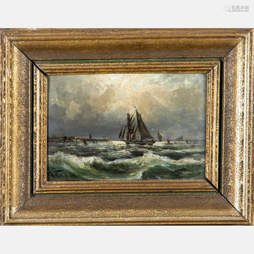 Karl Lorenze Rettich (19th Century) Seascape with