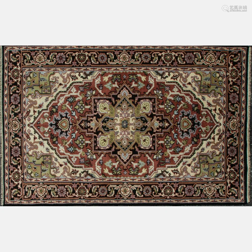 An Indo Persian Serapi Wool Rug, 21st Century.