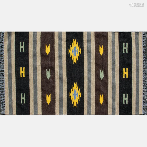 A Turkish Kilim Wool Rug, 21st Century.