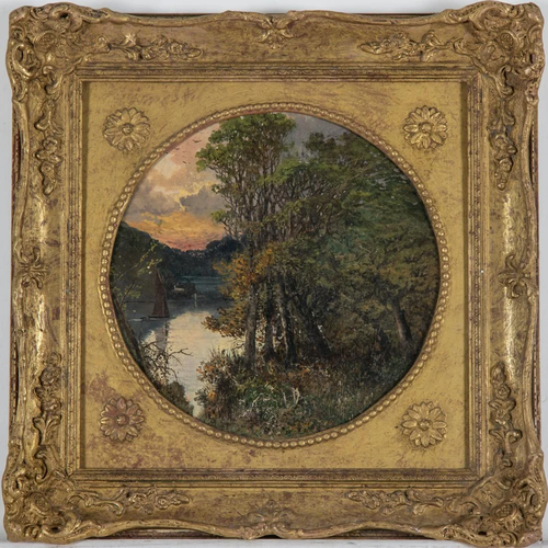 English School (19th Century) River Landscape, Oil …