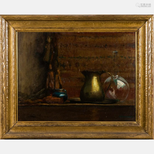 Earl C. Gross (1899-1993) Still Life with Pitcher, Oil