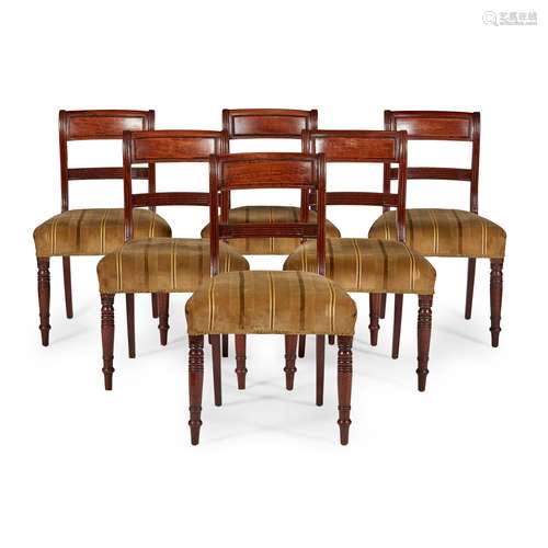 SET OF EIGHT REGENCY MAHOGANY DINING CHAIRS EARLY 19TH CENTURY