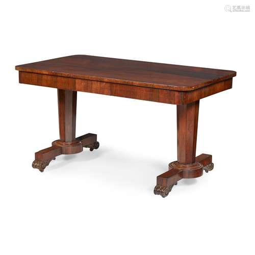 Y WILLIAM IV ROSEWOOD LIBRARY TABLE 19TH CENTURY