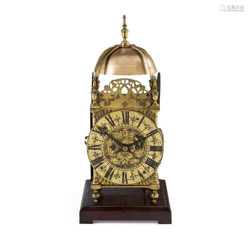 BRASS LANTERN CLOCK LATE 19TH/ EARLY 20TH CENTURY