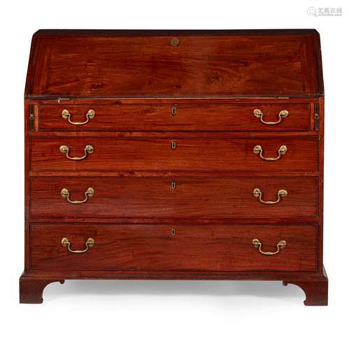 GEORGE III MAHOGANY BUREAU 18TH CENTURY