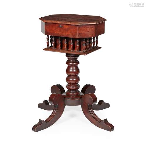 WILLIAM IV MAHOGANY WORK TABLE EARLY 19TH CENTURY