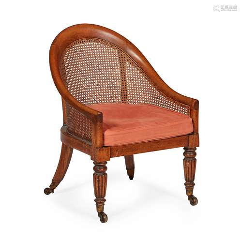 REGENCY MAHOGANY BERGERE, IN THE MANNER OF GILLOWS EARLY 19TH CENTURY