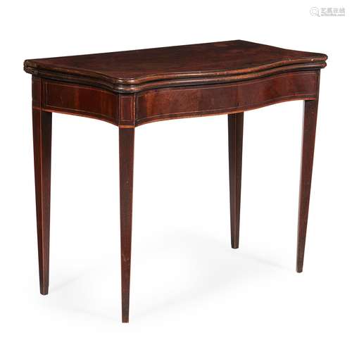 GEORGE III MAHOGANY CARD TABLE LATE 18TH CENTURY