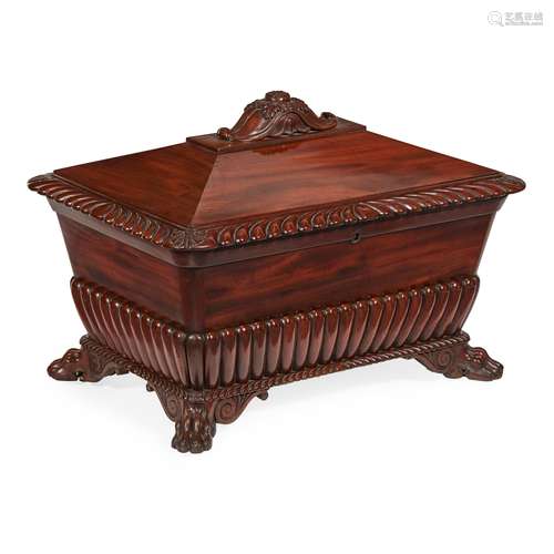 LATE REGENCY MAHOGANY CELLARETTE EARLY 19TH CENTURY