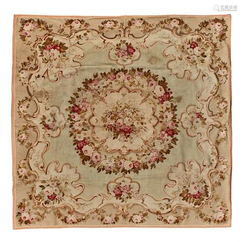 AUBUSSON FLOOR COVER 19TH/ EARLY 20TH CENTURY