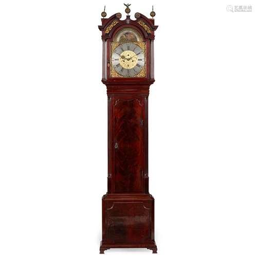 GEORGE III MAHOGANY LONGCASE MOONPHASE CLOCK, JOHN BROWNBILL, LIVERPOOL LATE 18TH CENTURY