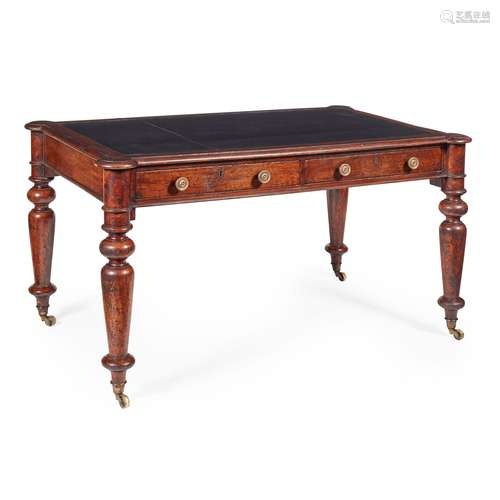 WILLIAM IV OAK LIBRARY TABLE EARLY 19TH CENTURY