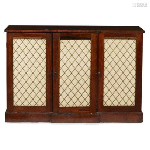 Y REGENCY ROSEWOOD SIDE CABINET EARLY 19TH CENTURY