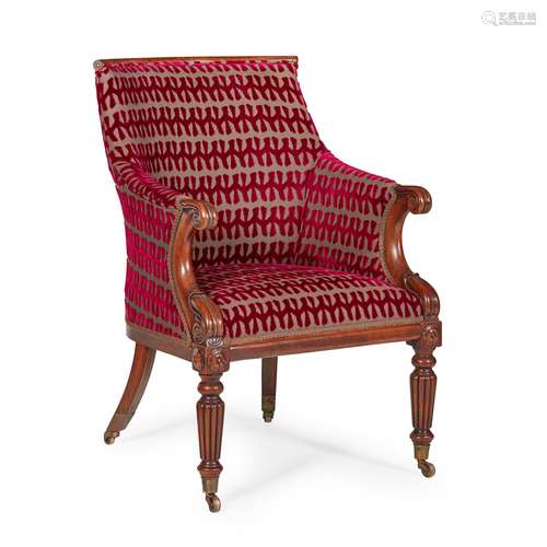 REGENCY STYLE STAINED OAK BERGERE MODERN